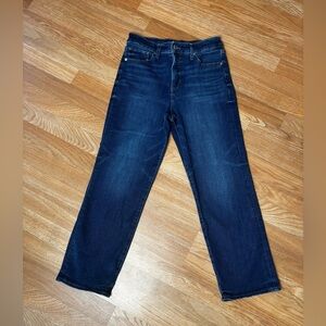 Express Straight Leg Fit Women’s Jeans - Dark Blue Size 8